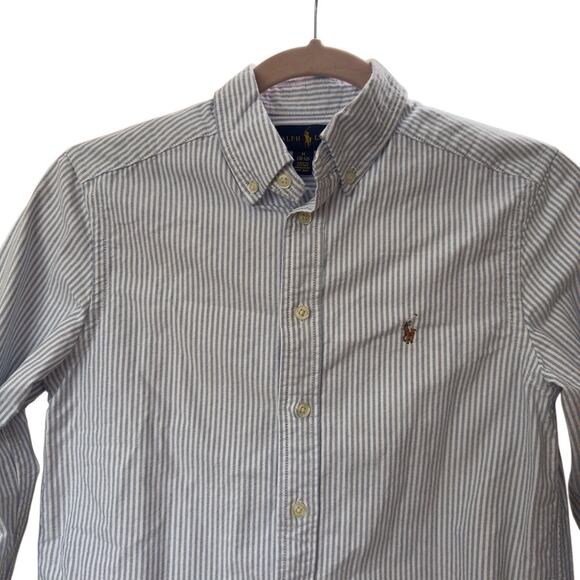 Polo Ralph Lauren Striped Long Sleeve Button Down Shirt Size Medium 10-13 - Picture 12 of 15